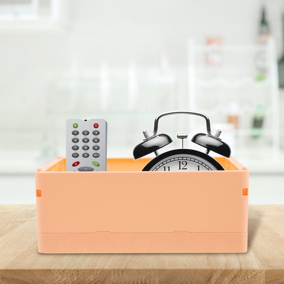 Alasum Orange Cube Storage Bin for Desktop Sundries Organizer with Foldable Feature
