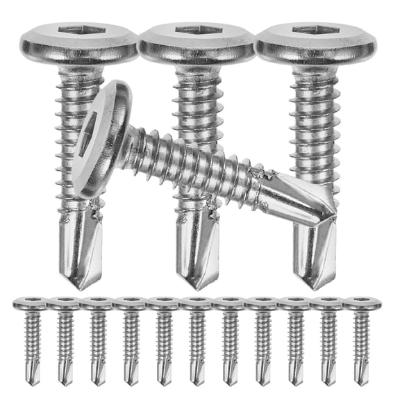Alasum 20Pcs Stainless Steel Fence Nails with Self Tapping Screws for Outdoor Motorcycle Use