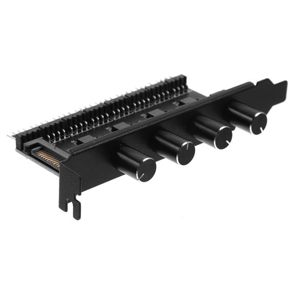 Alasum Pc Fan Controller Black Cooling Fan Hub with Precise Variable Speed Adjustment