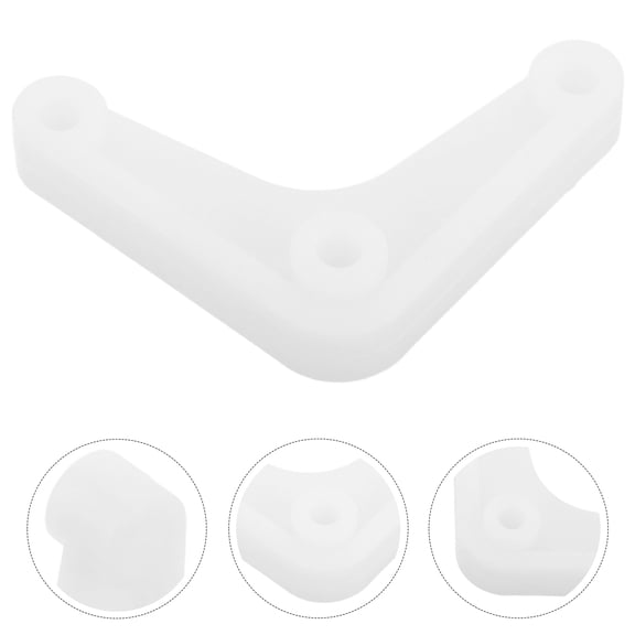 Alasum Piano Parts And Fittings White Plastic Triangle Elbows For DIY Projects 1Pcs