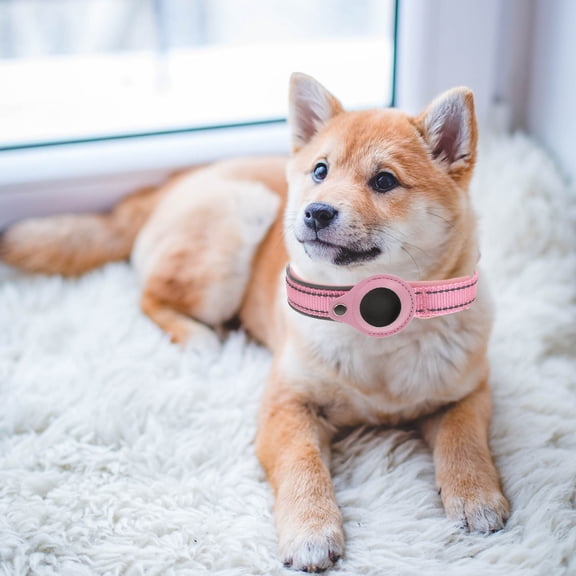 Alasum Pink Nylon Pet Locator Collar Protector Reflective Anti-Lost