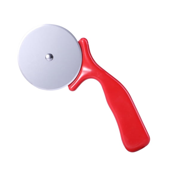 Alasum Pizza Scissors with Red Wooden Handle Stainless Steel Blade Perfect for Baking and Parties