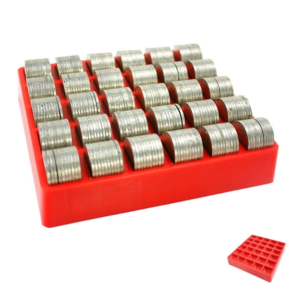 Alasum Plastic Box Coin Storage Box ABS Red for Supermarket 1Set