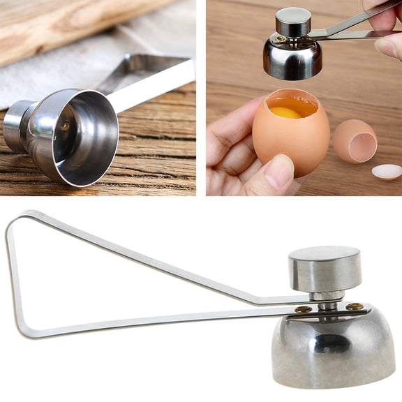 UPGRATOR 304 Stainless Steel Egg Shell Opener for Kitchen Use Plated Silver Color with Smooth Surface