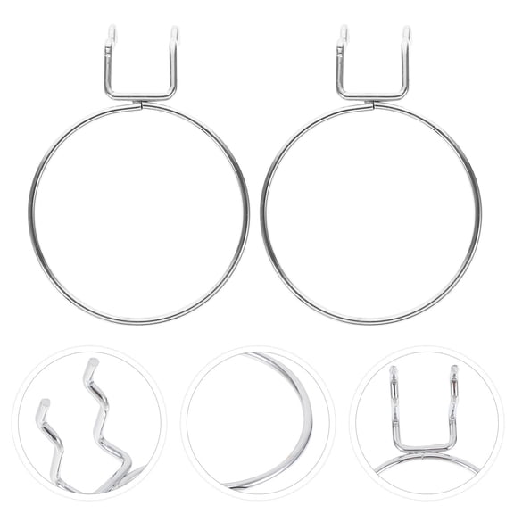 Alasum Plated Silver Metal Pegboard Circle Hook with Rust Resistant Surface for Home and Garage Use