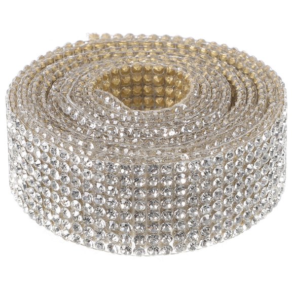 Alasum Bling Rhinestone Roll Plated Silver for Crafts and Decor Easy to Cut