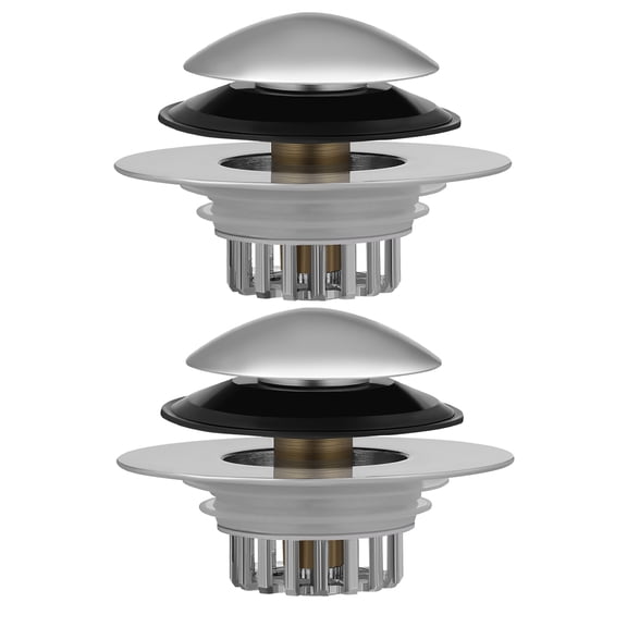 Alasum Plated Silver Tub Stopper Bathtub Drain Plug Brass Material with Spring Structure for Drainage