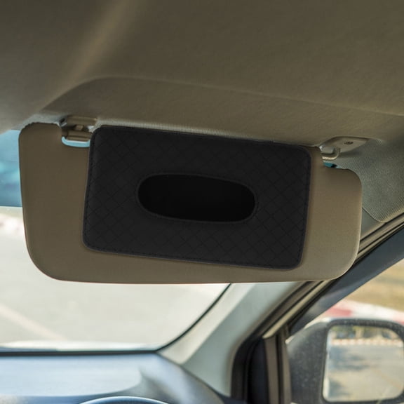 Alasum Portable Black Car Tissue Holder Compatible with Sun Visor and Backseat Storage