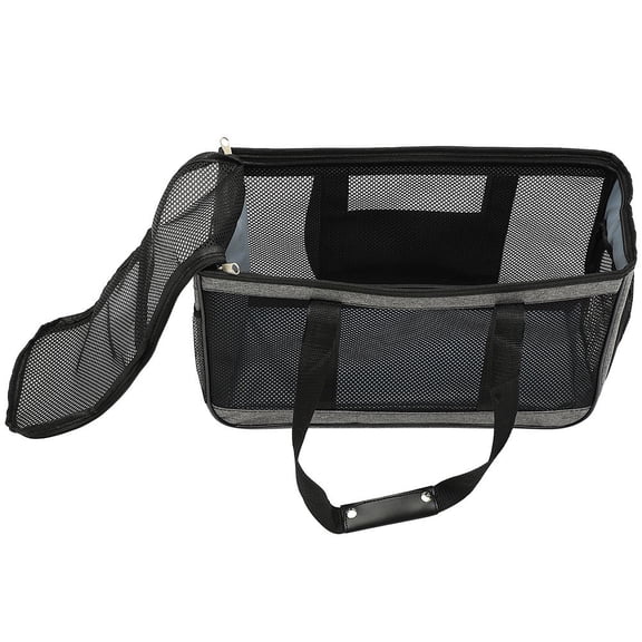 Alasum Cat Portable Carrier Modern Exterior Pet Carrier for Cat Black Oxford Fabric Foldable for Daily Use 1Set