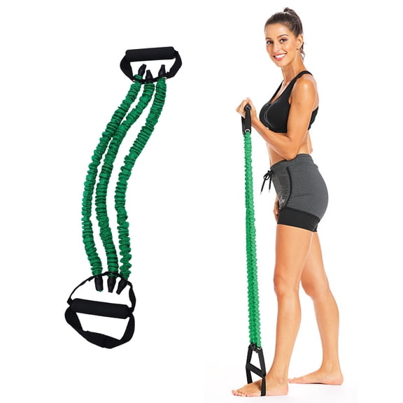 Alasum Portable Chest Expander with Comfortable Grip Green Arm Pulling Resistance Band for Sports