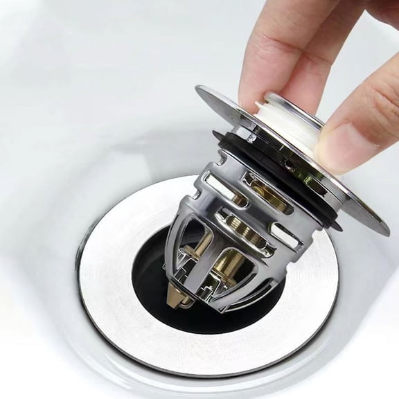 Alasum Push Button Sink Stopper Bathroom Drain Plug with Strong Watertight Seal