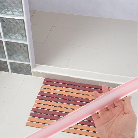 Alasum Red Bathroom Door Threshold Ramp Strip with Water Retaining Seal for Home Use