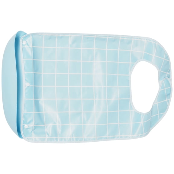 Alasum Sky-Blue Reusable Adult Bib Washable and Waterproof for Home Use