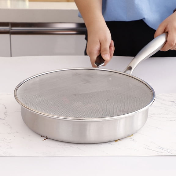 Alasum Stainless Steel Oil Splatter Guard for Kitchen Use with Fine Mesh Screen