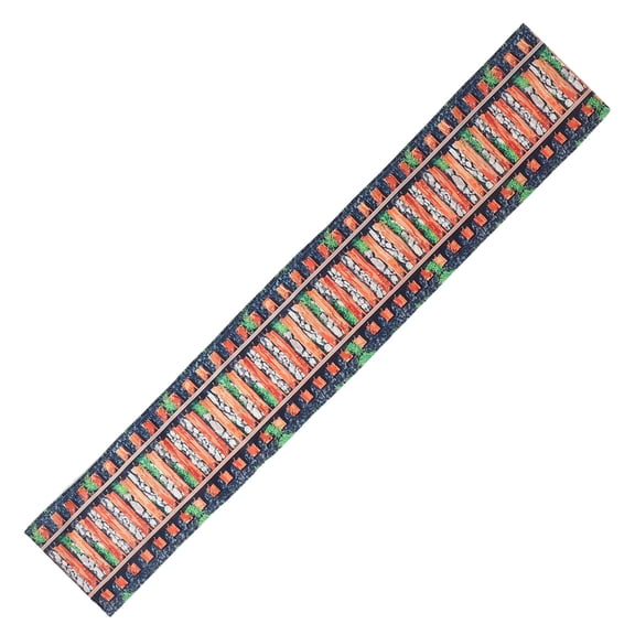 Alasum Rustic Country Table Runner with Railroad Track Print for Western Theme Party Decor