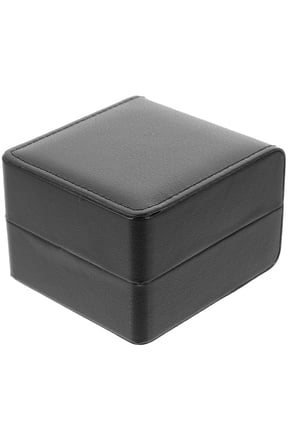 Black PU Watch Display Box Single Organizer for Wristwatch Storage and Elegant Showcase