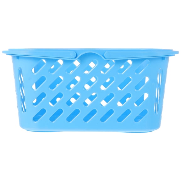 Alasum Sky Blue Plastic Storage Basket for Mall Shopping and Bathroom Toiletries Organization