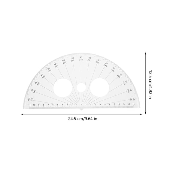 ETEREAUTY Clear Plastic Protractor for Math Lessons - Smooth Surface, 0-180 Degrees