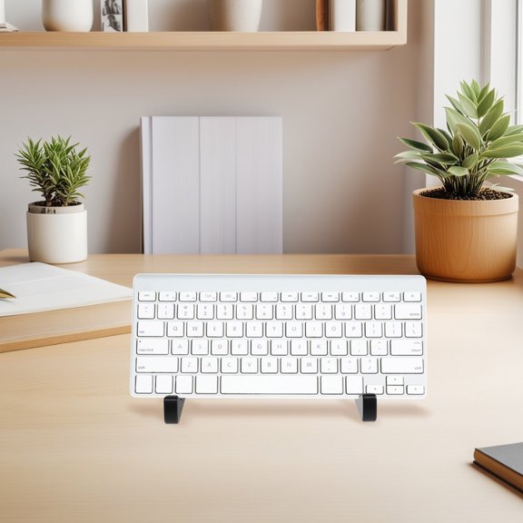 Alasum Space Saving Black Keyboard Riser for Desk with Modular Design and Storage Rack