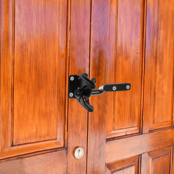 Alasum Outdoor Wooden Fence Gate Latch with Spring-Loaded Cable Pull Lock for Secure Gate Closure