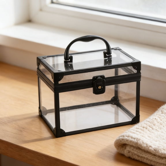 Alasum Stackable Vinyl Record Storage Box with Transparent Cd Holder Case for Easy Identification