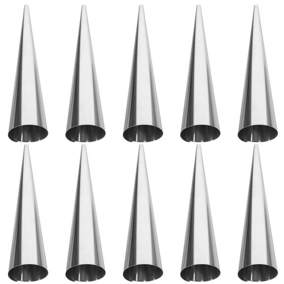 Alasum Stainless Steel Cream Horn Molds, -Resistant Cannoli Tubes Baking, Cone Roll Forms, 10 Pack