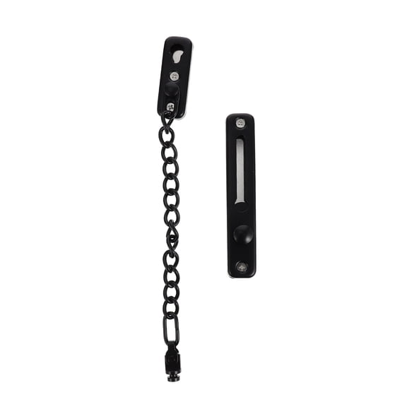 Alasum Stainless Steel Door Chain Lock Black for Secure Viewing and Ventilation