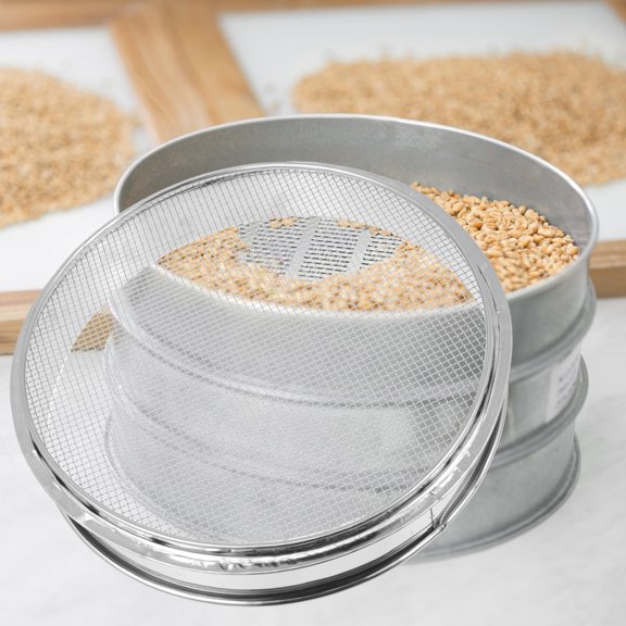 Alasum Stainless Steel Sifter Kitchen Grain Siever Rectangular Silver 1Set Grains