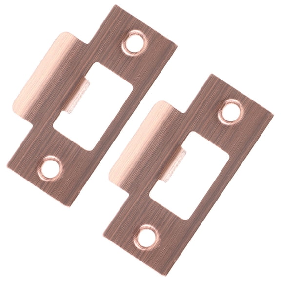 Alasum T-Type Door Strike Plate T-Strike Plates 2Pcs in Red Antique Copper for Wooden Doors