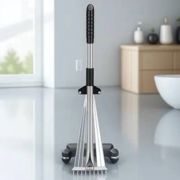 Alasum Telescopic Yard Rake Adjustable Metal Lawn Rake Stainless Steel for Garden and Lawn Maintenance 1 Piece
