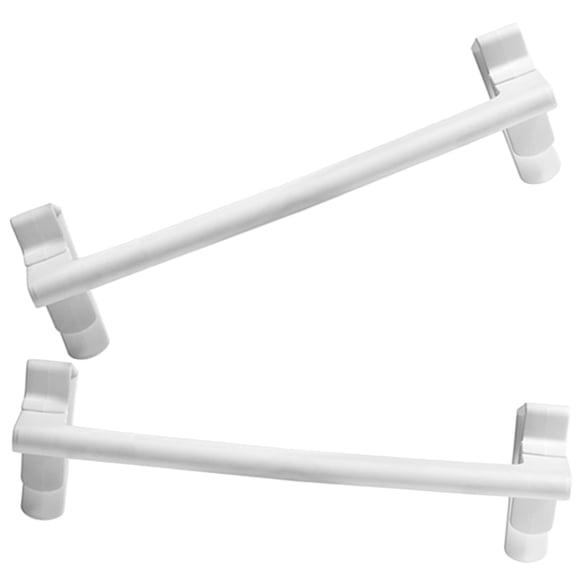 Alasum Towel Holder Door Hanger 2Pcs White Abs Hanging Rack No Punching Removable Clasp Design for Cabinets