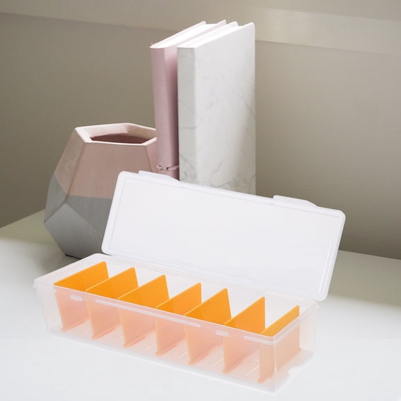 Alasum Plastic Data Cable Storage Box with Lid and Drawer Desktop Organizer