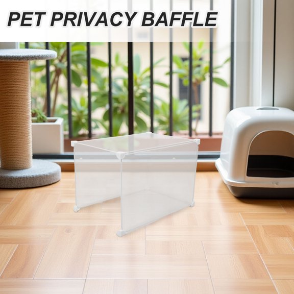 Alasum Transparent Cat Litter Box Splash Guard with Three Sided Design for Home Splash Protection and Easy Cleaning
