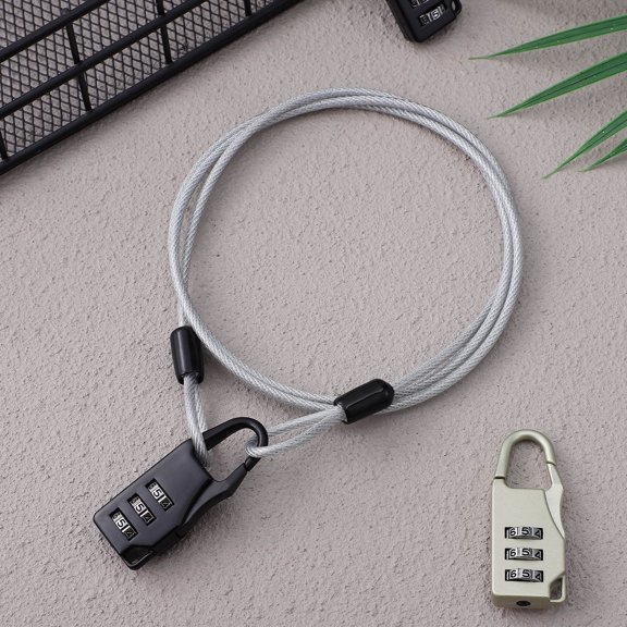 Alasum Transparent Wire Cable Lock Made with Strong Stainless Steel for Bike and Chain Security