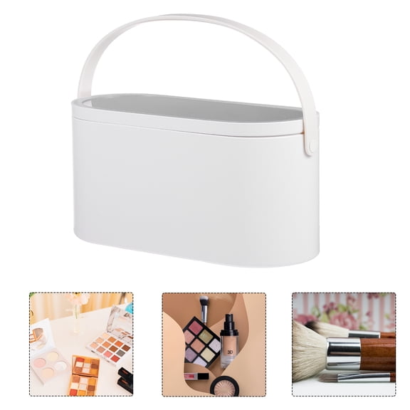 Alasum Travel Makeup Case with LED Mirror, Touch Control Light, White