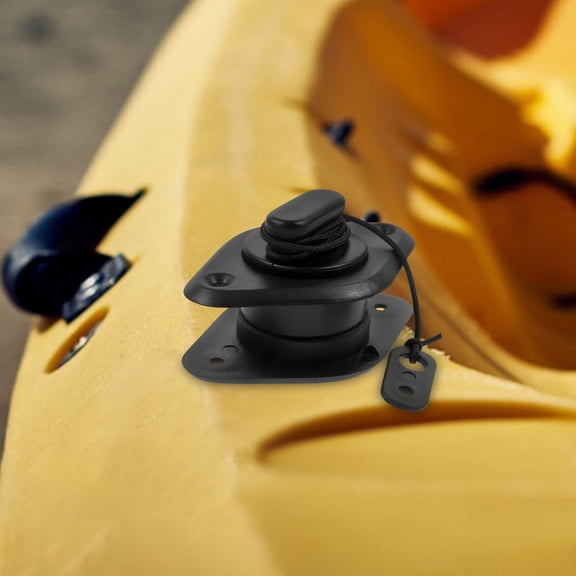 Alasum Universal Push in Drain Plug Black Plastic for Kayak Canoe Paddle Boat Water Drainage