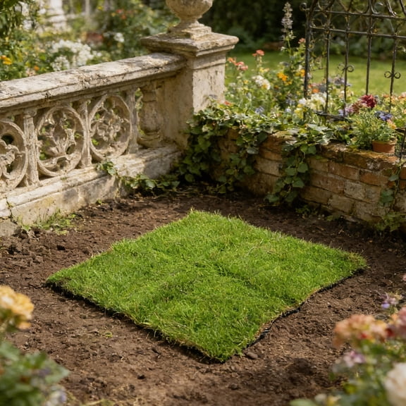 Alasum Uv Resistant Artificial Moss Mat Green Faux Moss Grass Turf for Outdoor and Indoor Use
