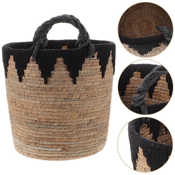Alasum Handwoven Natural Seagrass Laundry Hamper Basket, Versatile Storage Organizer for Living Room, Bedroom, Home