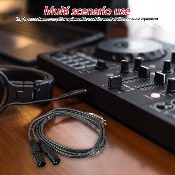 Alasum Versatile Rca to Xlr Male Audio Cord for Mixer Amplifier Stable Clear Sound Transfer