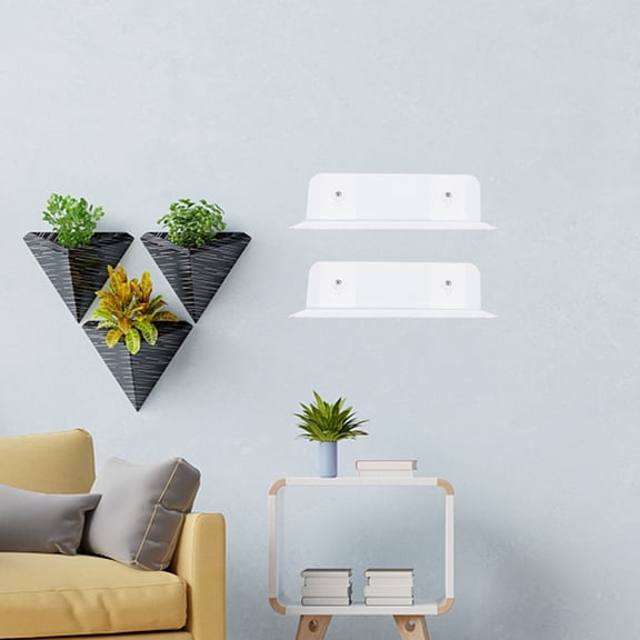 Alasum Wall Mounted Clear Acrylic Floating Shelf Storage Stand for Office and Living Room
