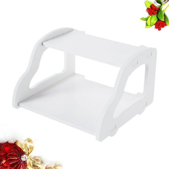 Alasum White 2 Tier Router Shelf for Storage with Punch Free Mount Waterproof and Flame Resistant Design