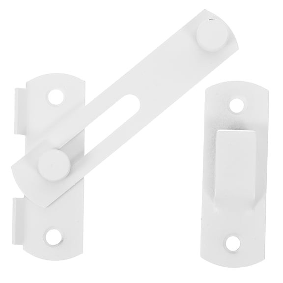Alasum White Stainless Steel Slide Bolt Lock with Thickened Design for Strong Door Security