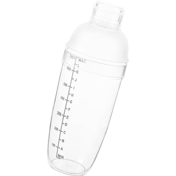Alasum White Transparent Hand Shake Cocktail Shaker Cup for Home Use with No Drip Feature