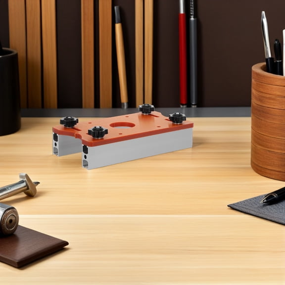 Milisten Router Table Insert Plate Aluminum Base for Precise Woodworking Slotting in Orange