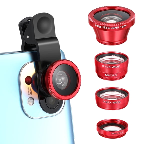 Alasum mobile phone lens kit phone camera lens kit Black Plastic for High Definition Photography 2 Sets