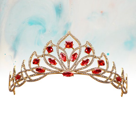 Alasum wedding crown Rhinestone Crown for Women with Circular Design 1Pack
