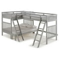 thumbnail image 1 of Alaterre Aurora Twin Over Full Wood Bunk Bed with Tri-Bunk Extension - Dove Gray, 1 of 4