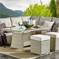 thumbnail image 1 of Alaterre Canaan Outdoor Resin Wicker Cocktail Table, Beige, 1 of 6