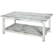 Alaterre Country Cottage 42"L Coffee Table, White Antique Finish