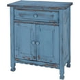 thumbnail image 1 of Alaterre Furniture Country Cottage Rustic Accent Cabinet, Sideboard Buffet Cabinet with Storage Drawer and Two Doors, Blue Antique Finish, 1 of 7